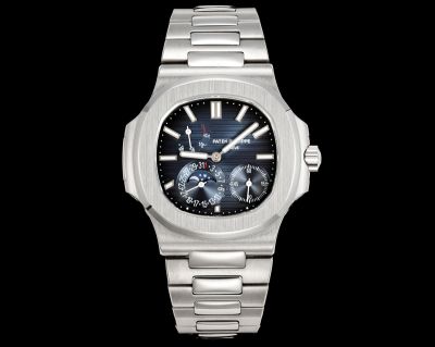 Patek Philippe Nautilus Cal.240PS 40mm Silver Stainless Steel Strap Blue Dial Watch